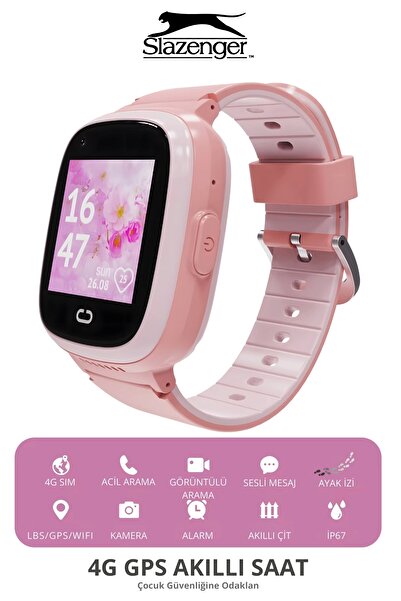 Slazenger Akıllı Çocuk Saati Sl.09.2158.5.03 Pembe Renk 4g Görüntülü Görüşme ...