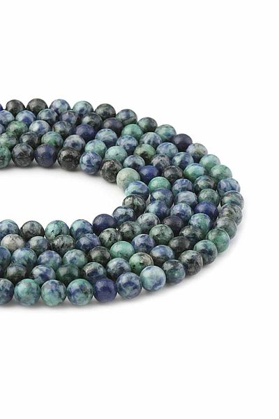Uçar Doğaltaş Azurite Natural Stone Bright Sphere Cut 8mm Array [ab]