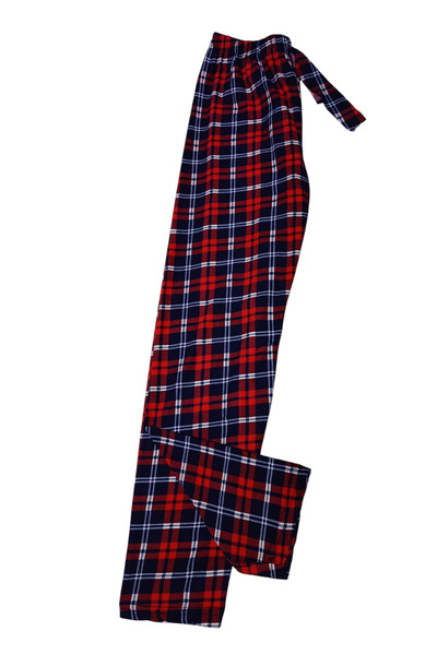 DERENE Kadın Ekoseli Kadife Süet Kumaş Pijama Altı