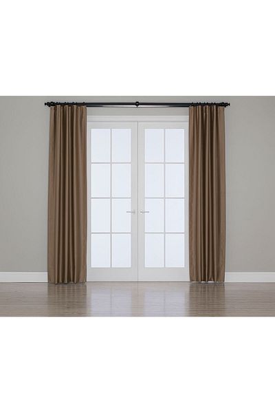 Gauze Fabric Design Σκούρο Μπεζ Blackout Φόντο - Κουρτίνα με Λειτουργία Μαύρωσης