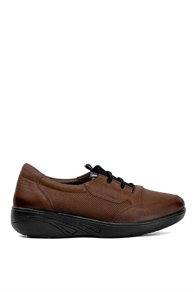 Ayakkabı Fuarı Elit BTNAT4211C - Γυναικεία παπούτσια casual από γνήσιο δέρμα, μαύρισμα