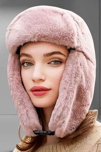 Trenderrs Women's Plush Kalpak Pilot Hat
