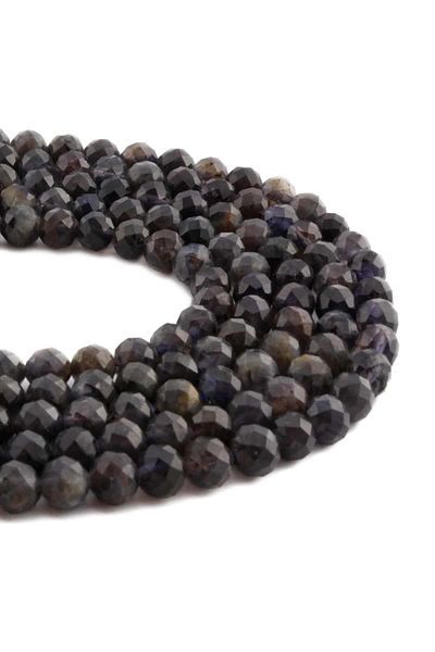 Uçar Doğaltaş Iolite Natural Stone Shiny Sphere Crystal Cut 6mm Array [Aa]