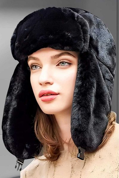 Trenderrs Women's Plush Kalpak Pilot Hat