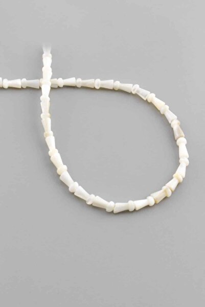 Uçar Doğaltaş Doğal Taş Parlak Beyaz Mantar Kesim 4x8mm Dizi [AA]