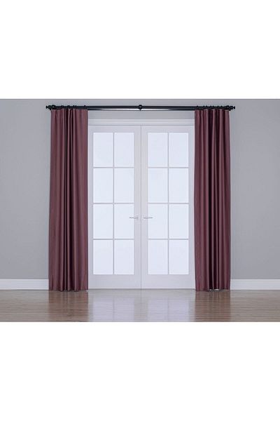 Gauze Fabric Design Blackout Curtain with Dimming Feature Dried Rose