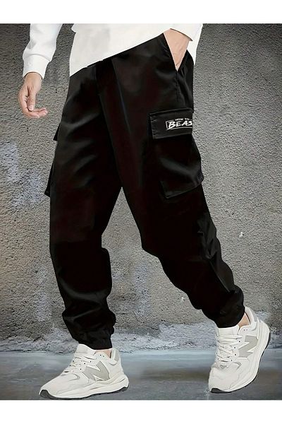 De Carte Beast Printed Cargo Pocket Relax Jogger Sweatpants