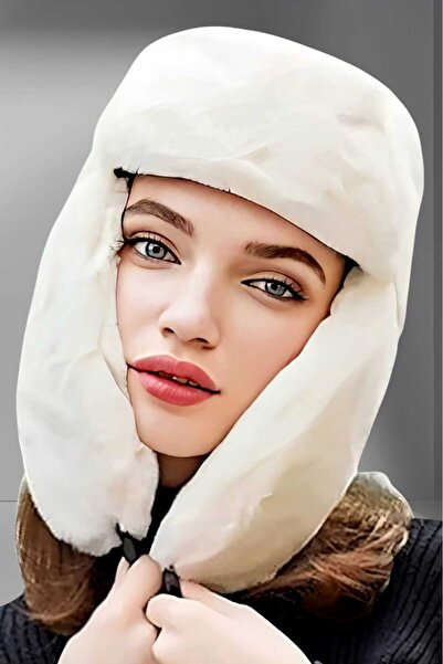 Trenderrs Ženska plišana kalpak pilotska kapa