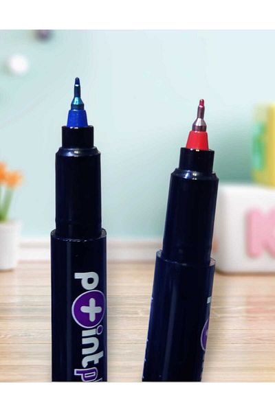 izmir yazici servis Cd Pen Set of 2 S 0.4 Mm. - Cd Pen Glass Painting Stone Painting Marker Set Acrylic Blue Red