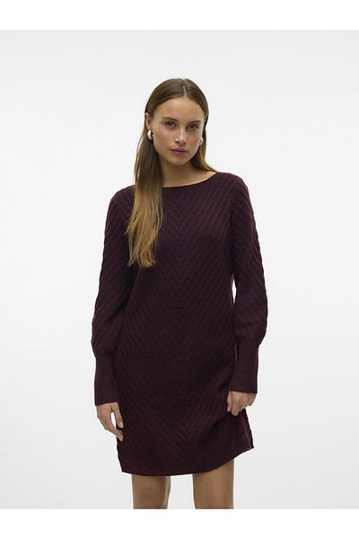 Vero Moda Strickkleid VMANJASTINNA LS BOATNECK DRESS GA EXC
