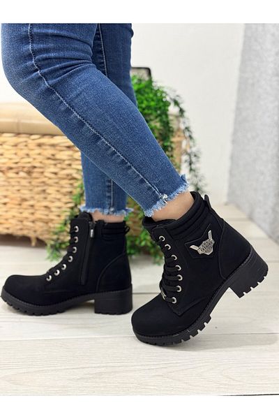 Wickers 2262 Cizme din nubuc negre