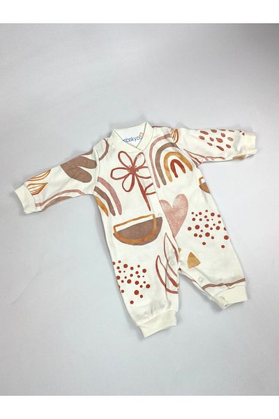 bebekyol Floral Printed 3-Piece Baby Girl Jumpsuit
