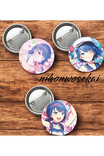 nihonwosekai 3 ADET  Kiritani Haruka Hatsune Miku Colorful PjSekai Anime Buto...