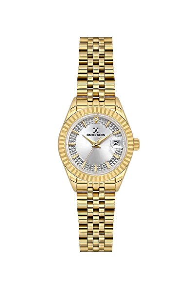 Daniel Klein Mini Kasa Kadran Detaylı Takvimli  Çelik Kordon Kadın Kol Saati