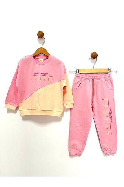 By Cwhr 100% Cotton 2 Thread Girls' Seasonal Tracksuit Set Girls' Seasonal Set