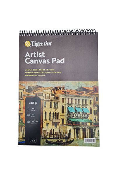 Gulcerenhobi Tuval Defter A4 10 Yaprak CANVAS PAD ( 320 GR Professional Tuval...