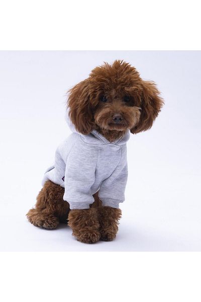 Pettrend Grey Kangaroo Pocket Cat-Dog Hoodie- Sweatshirt Cat Dog Outfit