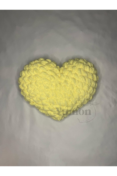 Alize Hand Knitted Puffy Heart Pillow