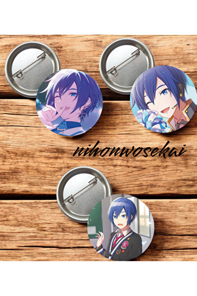 nihonwosekai 3 ADET KAITO Hatsune Miku Colorful PjSekai Anime Buton Rozet 37mm