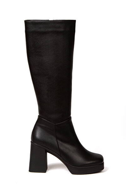 Akçetin Moda Kadın Yüksek Topuklu Fermuarlı Çizme