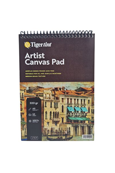 Gulcerenhobi Tuval Defter A5 10 Yaprak CANVAS PAD ( 320 gr Professional Kalit...