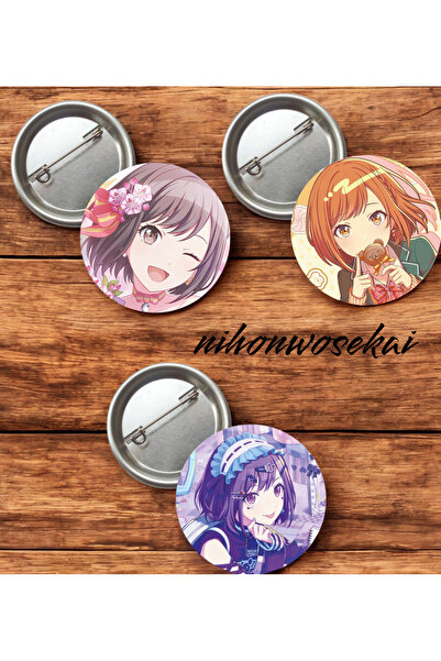 nihonwosekai 3 ADET Shinonome Ena Hatsune Miku Colorful PjSekai Anime Buton R...
