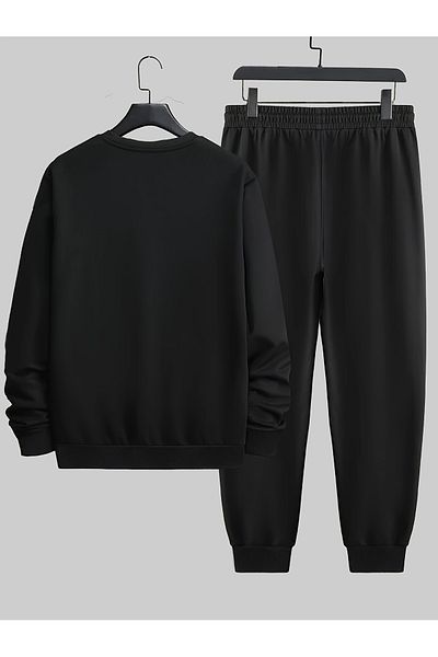 Deocept Dog Printed Crew Neck Bottom Top Oversize Tracksuit Set