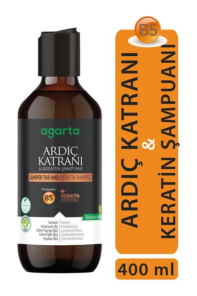 Agarta Natural Shampoo Juniper Tar-Cretin 400 ml X 3 Pieces