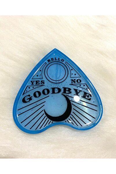 Milo Art Ouija Board Planchette Şekilli Epoksi Simli Tabak Takı Tabağı Organi...
