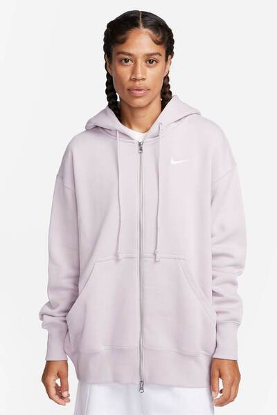 Nike Sportswear Phoenix Fleece Oversized Full-Zip Hoodie Pembe Kadın Sweatshirt