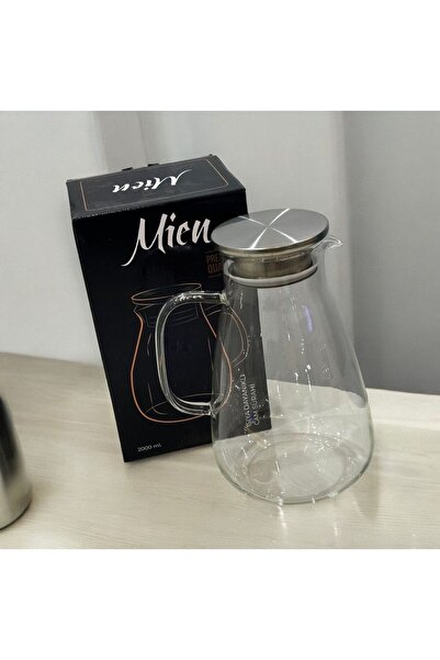 GUNES ZUCCACIYE Mien Cam Sürahi Isıya Dayanıklı Borosilikat İnce Cam 2 Litre ...