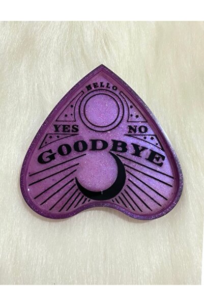 Milo Art Ouija Board Planchette Şekilli Epoksi Simli Tabak Takı Tabağı Organi...