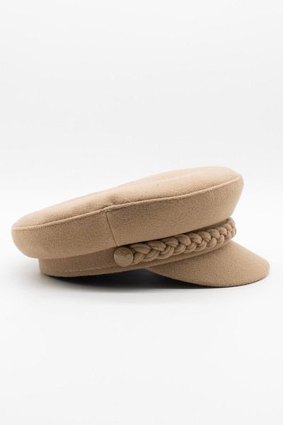 Külah Men's Beige Winter Captain Sailor Style Hat