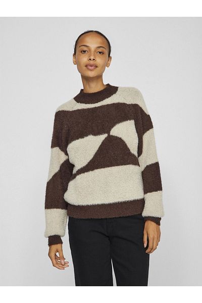 VILA Strickpullover Gemusterter
