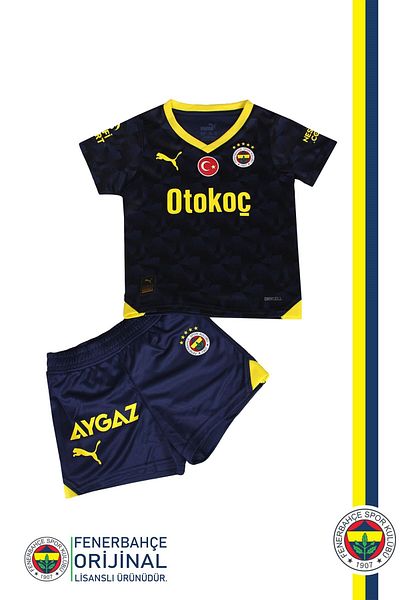 Fenerbahçe Licensed 23-24 Icalism Üneyeci Children's Jersey Set Is in a Wooden Box