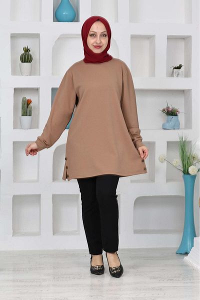 MaviMoure Women's Cycling Collar Slipping Button Slipping Flexible Lyclary Saw Tunic
