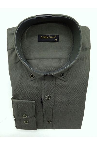 ATİLLA ÖZER Памучен Slim Fit без джобове Сезонен