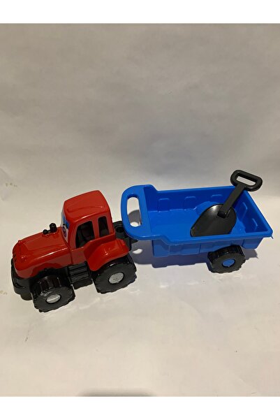 abnturk Çocuklar için 42cm römorklu plastik fonksiyonsuz traktör kürekli