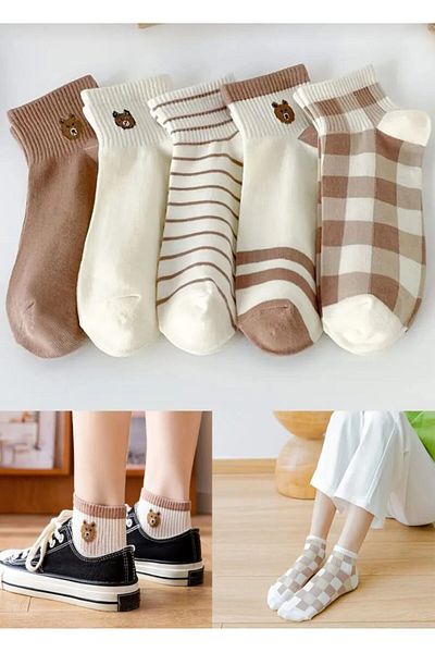 socksbox 5 чифта шарени дамски чорапи