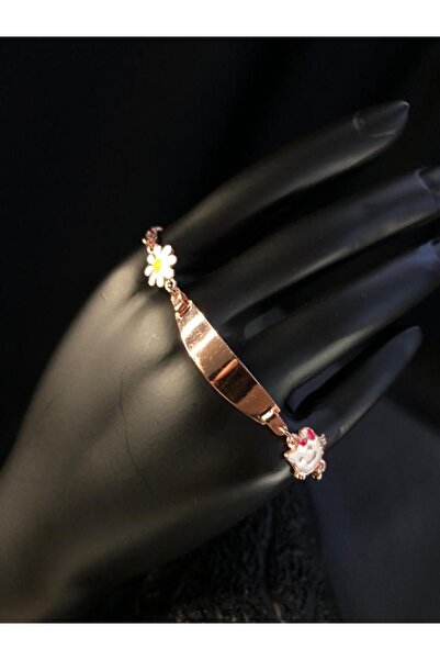 vogutima İsim Yazılabilen Hello Kitty Detay 925 Ayar Gümüş Rose Renk Hediyeli...