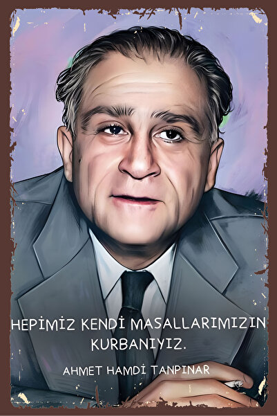 Hayal Poster Ahmet Hamdi Tanpınar Edebiyat Sokağı Şairler Ve Yazarlar Retro A...