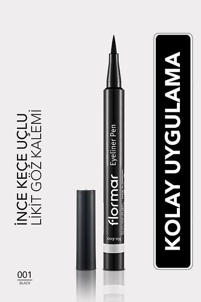 Flormar Semi Matte Finish Eyeliner (BLACK) - Eyeliner Pen - 001 Black -8690604109609