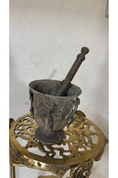 hediye ESTERHOMEDECOR pirinç dekoratif eskitme havan