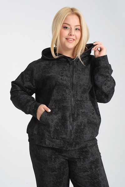 Dejabrew Jeans Φούτερ με κουκούλα Plus Size A035-1