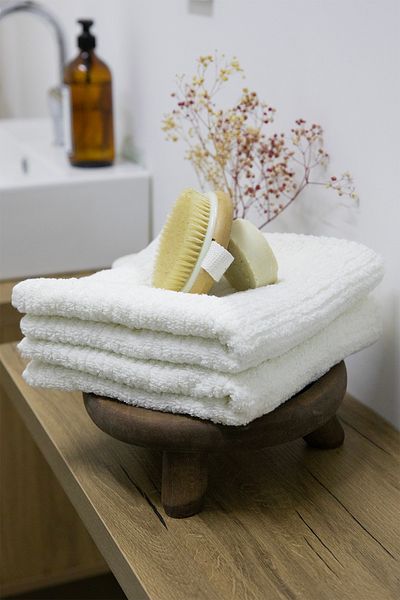FAVORA Line Luxury 2 Pack Βαμβακερές πετσέτες χεριών και προσώπου - 50x90 κρέμα