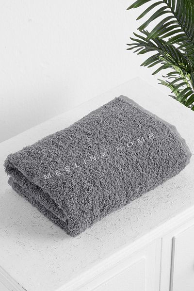 Meslina Home 50X90 cm Hand Towel Hairdresser Sports Towel Gray |   Drying Cloth |   Hand and Face Towel