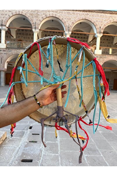 SULTANMUSİCALSHOP Şamandavulu (32cm Çap 6cm Derinlik) Şaman Davulu,Kam Davulu...