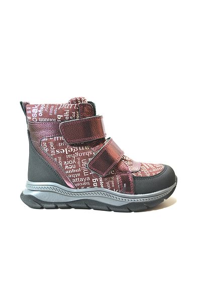 PİNKY PİNKY Pinky Pinky 1521-2P - Genuine Leather Claret Red Orthopedic Sports Boots for Girls