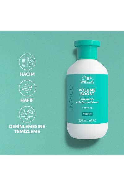 Wella Professionals Invigo Volume Boost Hacim Artırıcı Şampuan 300 ml - Ince Telli Saç
