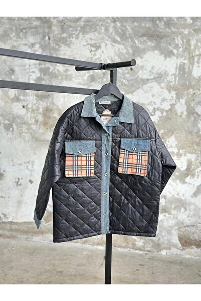 Hatun Atila HatunAtila Μπουφάν με καπιτονέ με λεπτομέρεια τζιν στα μανίκια κα...